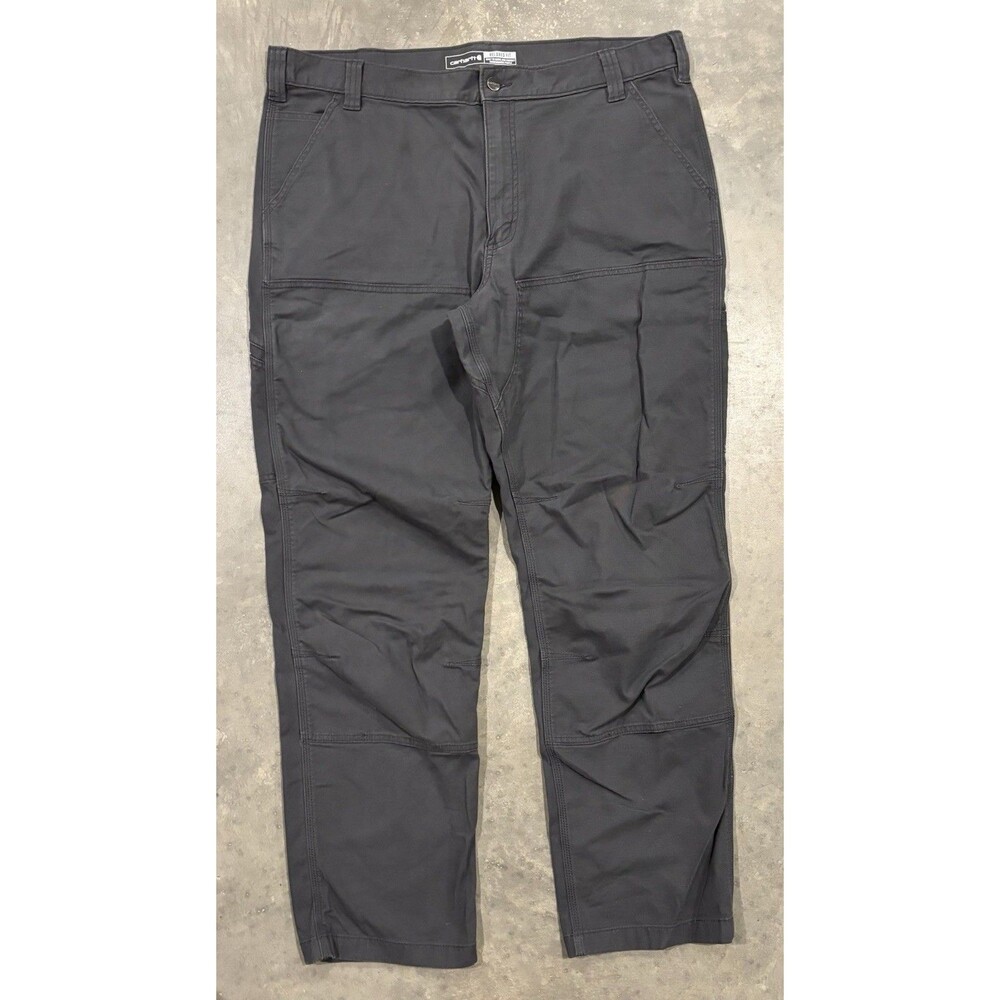 Carhartt Rugged Flex Relaxed Double Front Gray Utility Work Pants 40/34 BN2802-M